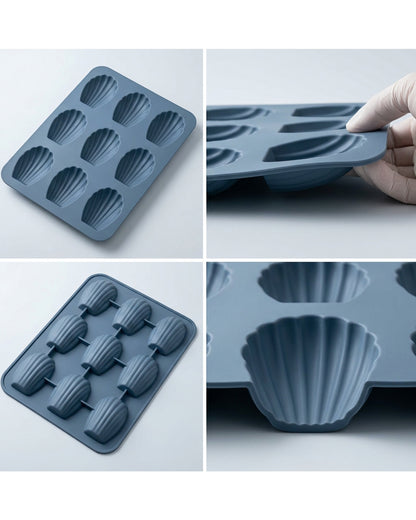 Jmwvd Silicone Madeleine Baking Mold Slate 9 Cavity
