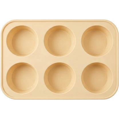 Jmwvd Silicone Mini Round Cake Mold Cream 6 Cavity